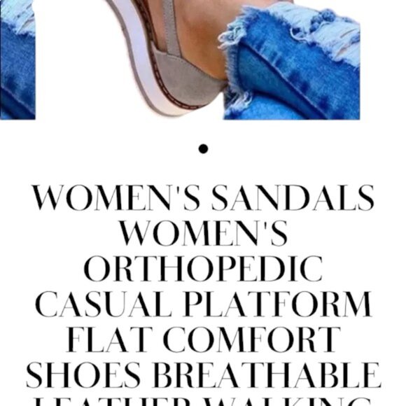 Orthopedic Casual Platform  w/breathable Leather Walking Shoes - Picture 8 of 11